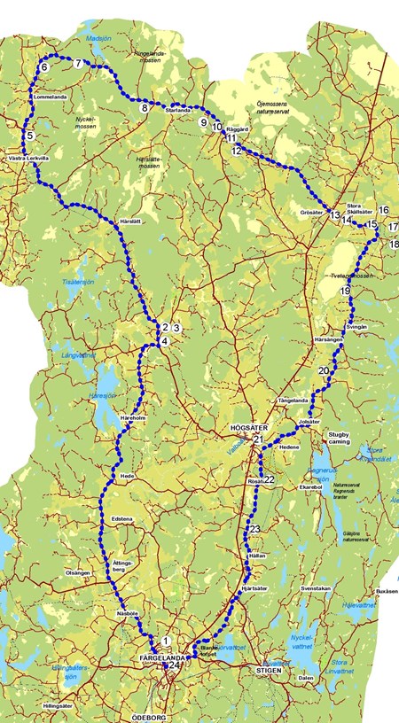 Karta över Predikoturen