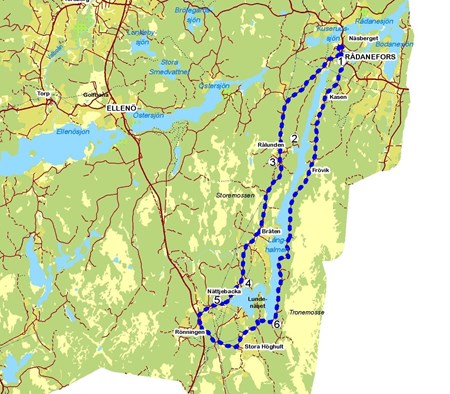 Karta över Långturen