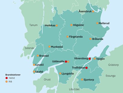 Karta Raddningstjansten Fyrbodal