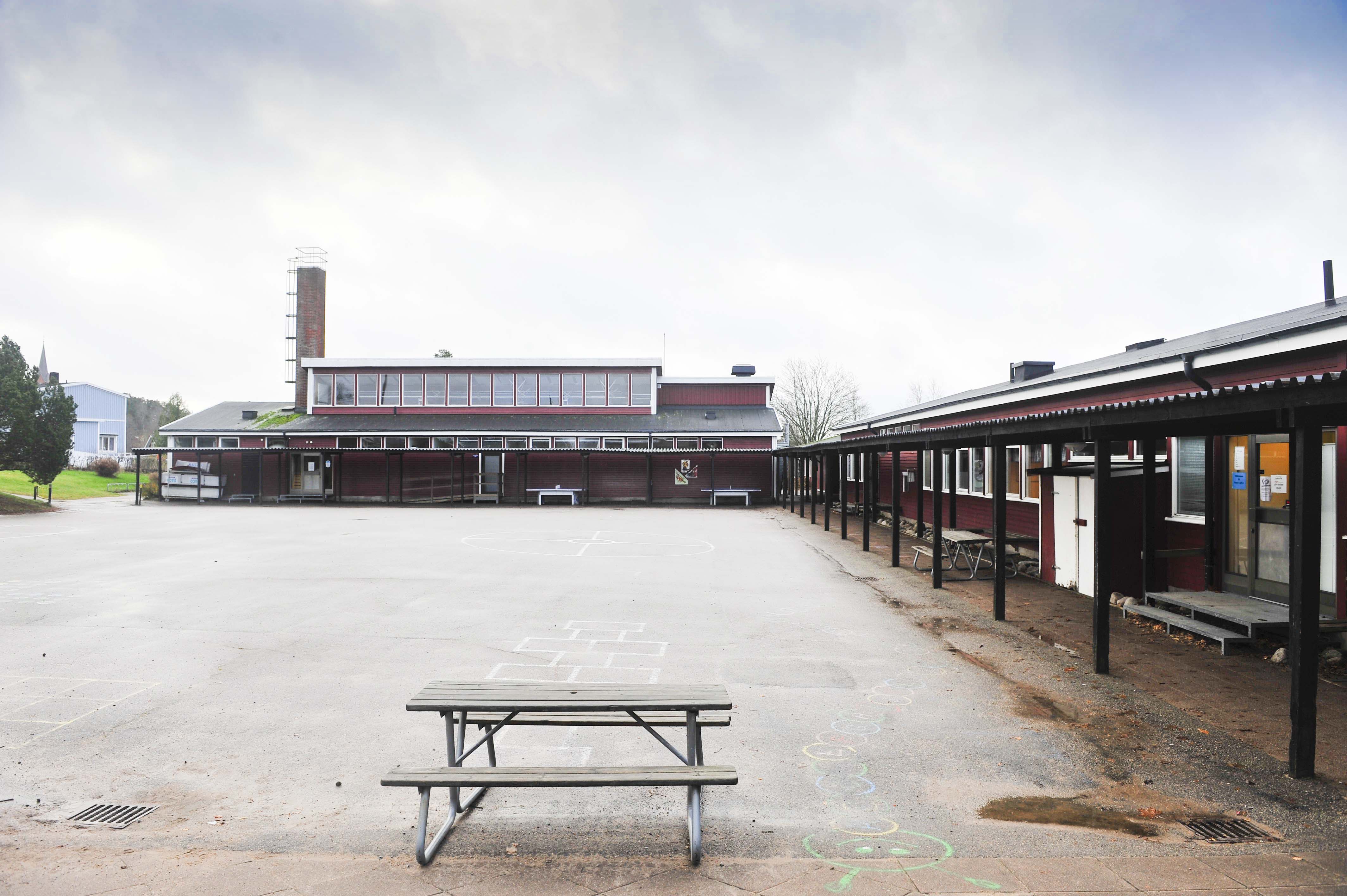 Skolgården vid Högsäters skola