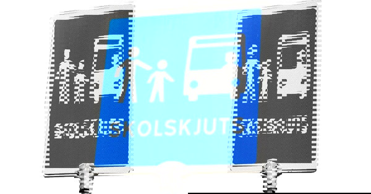 Skylt för skolskjuts