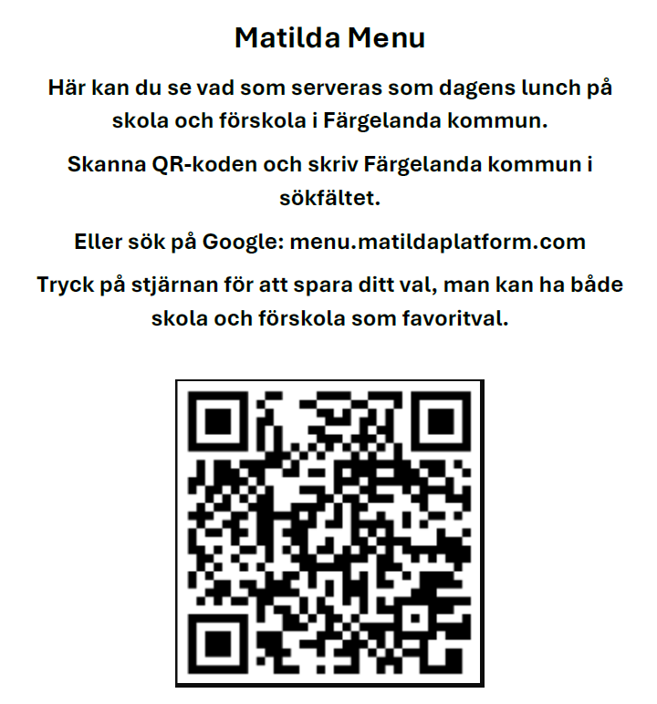 QR-kod för meny 